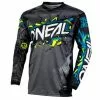 Oneal 2023 Element Villain Grey Jersey - Unisex - Small - Adult - Grey -Outlet Helmets Store 001E912