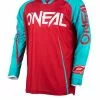Oneal Mayhem Blocker Red Teal Adult Jersey -Outlet Helmets Store 0030303 p