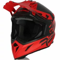 ACERBIS HELMET STEEL CARBON RED/BLACK SMALL
