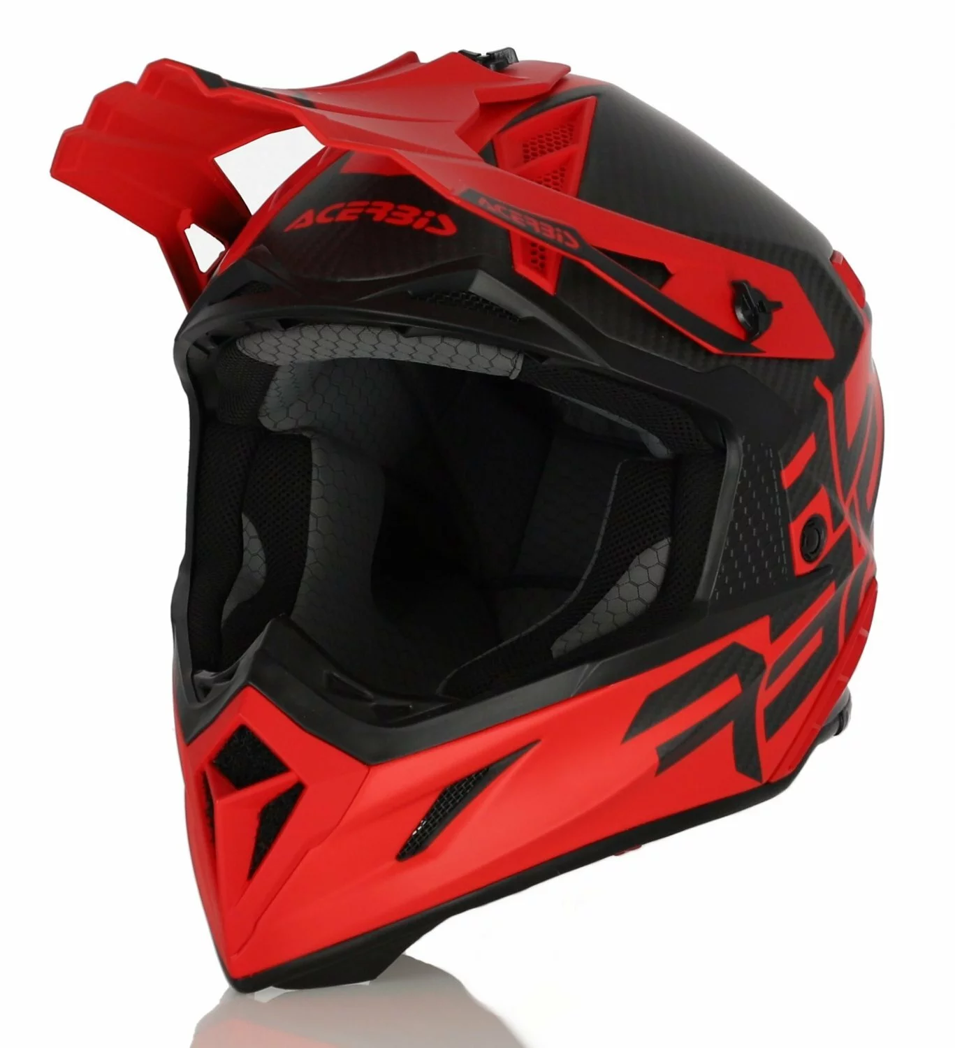 ACERBIS HELMET STEEL CARBON RED/BLACK SMALL 3 ACERBIS HELMET STEEL CARBON RED/BLACK SMALL