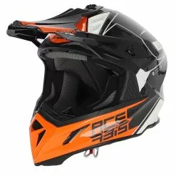 ACERBIS HELMET STEEL CARBON ORANGE/BLACK SMALL