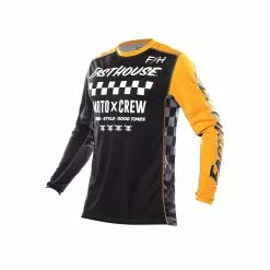 Fasthouse Grindhouse Alpha Youth Jersey - Black/Amber - S