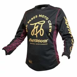 Fasthouse Grindhouse Golden Script Womens Jersey - Black - S