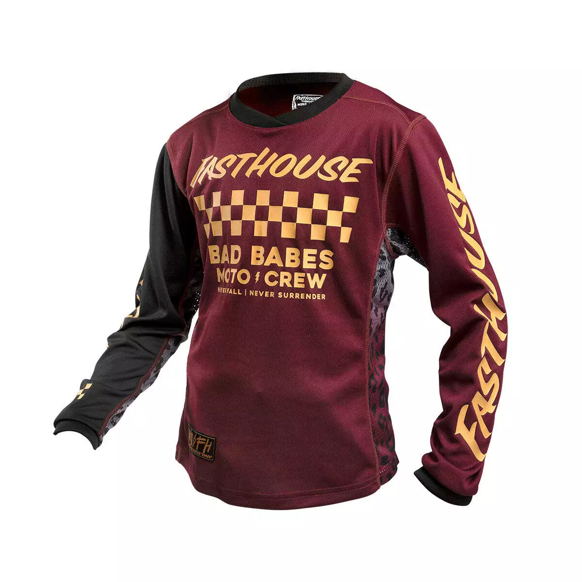 Fasthouse Grindhouse Golden Crew Youth Girls Jersey - Maroon - S 3 Fasthouse Grindhouse Golden Crew Youth Girls Jersey - Maroon - S