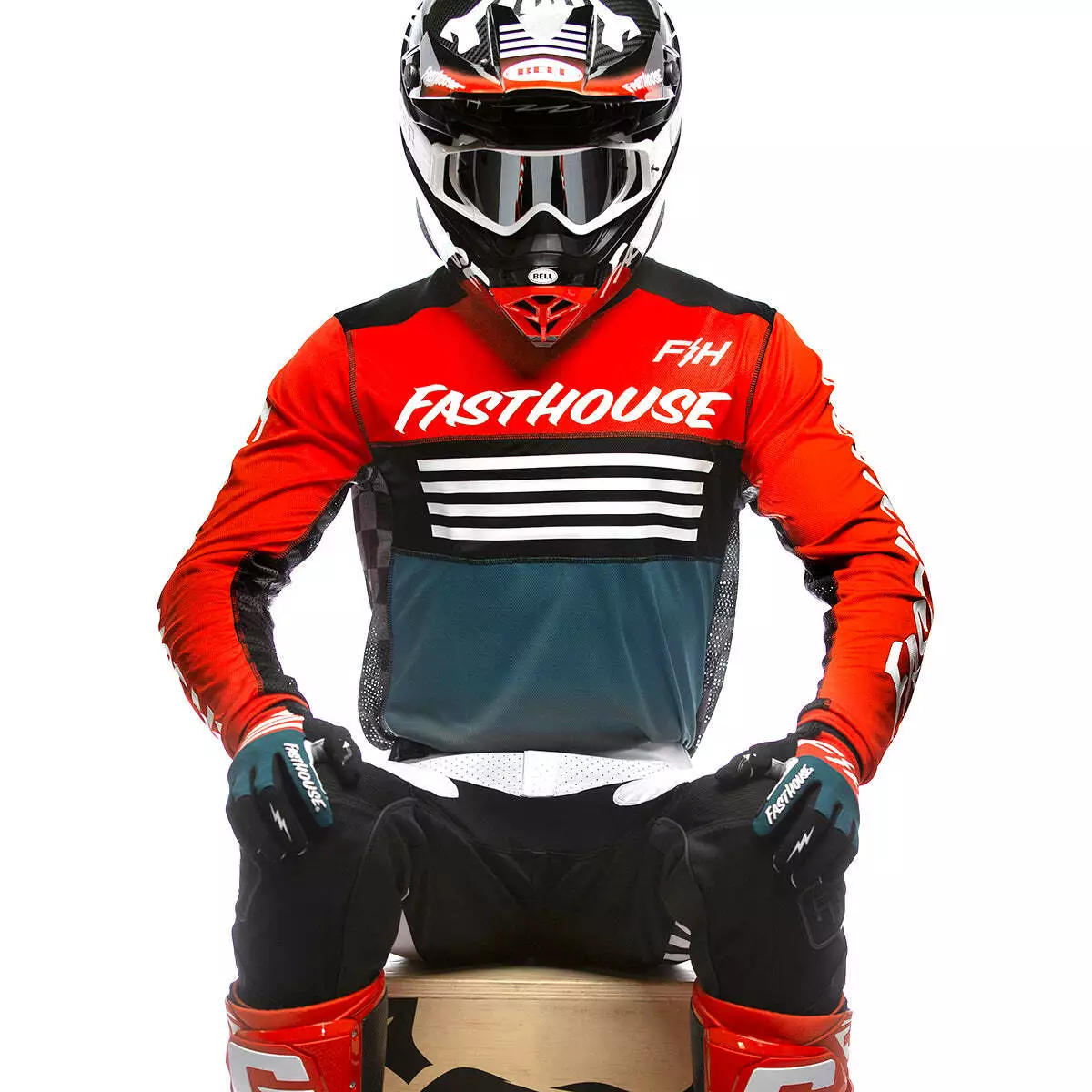 Fasthouse Grindhouse Omega Jersey - Red/White/Blue - S 5 Fasthouse Grindhouse Omega Jersey - Red/White/Blue - S - Image 3