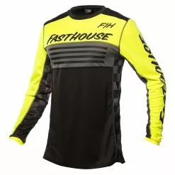 Fasthouse Grindhouse Omega Jersey - Hi Vis/Black - S