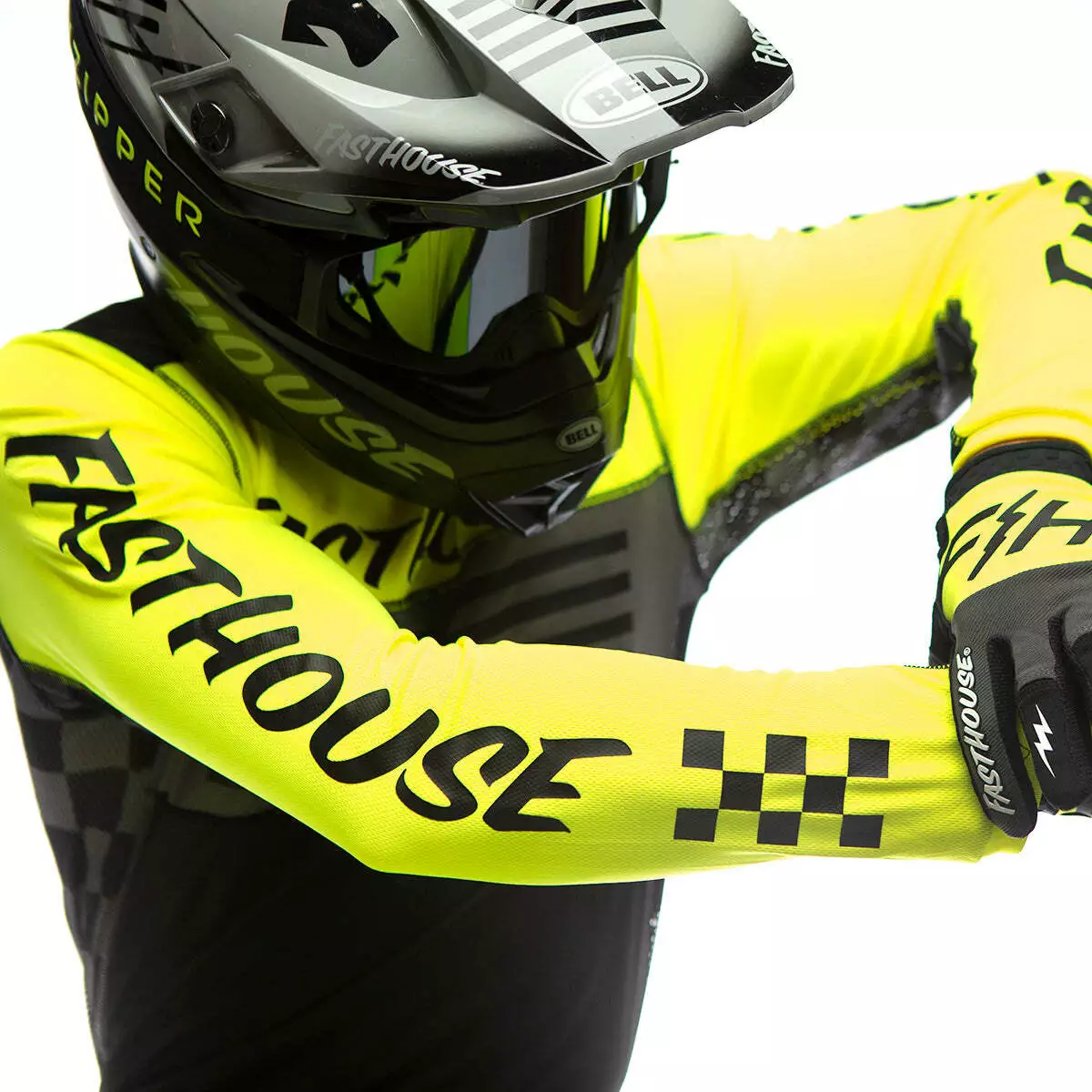 Fasthouse Grindhouse Omega Jersey - Hi Vis/Black - S 6 Fasthouse Grindhouse Omega Jersey - Hi Vis/Black - S - Image 4