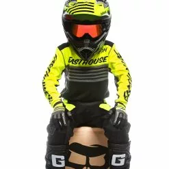 Fasthouse Grindhouse Omega Youth Jersey - Hi Vis/Black - XS -Outlet Helmets Store 28155020 p 2