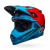 Bell Moto-9 Flex Hound Cyan Red Helmet - Unisex - Large - Adult - Blue/Red -Outlet Helmets Store 7091678