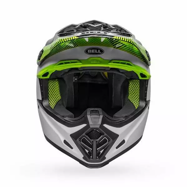 Bell Moto-9 MIPS Chief Matte/Gloss Black/White/Green Helmet - White - Medium - Adult 4 Bell Moto-9 MIPS Chief Matte/Gloss Black/White/Green Helmet - White - Medium - Adult - Image 2