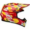 Quad Lock Bell Moto-9 MIPS Tagger MC Replica Helmet - Red Yellow Chrome - M -Outlet Helmets Store 7105594