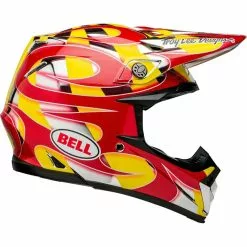 Quad Lock Bell Moto-9 MIPS Tagger MC Replica Helmet - Red Yellow Chrome - M