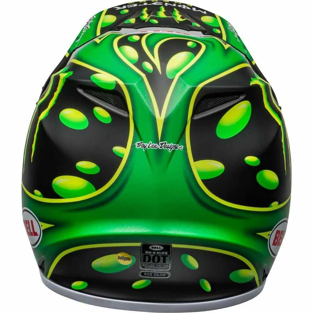Bell MX-9 MIPS SE Showtime Matte Black Green Helmet - Unisex - Medium - Adult - Black/Green 5 Bell MX-9 MIPS SE Showtime Matte Black Green Helmet - Unisex - Medium - Adult - Black/Green - Image 3