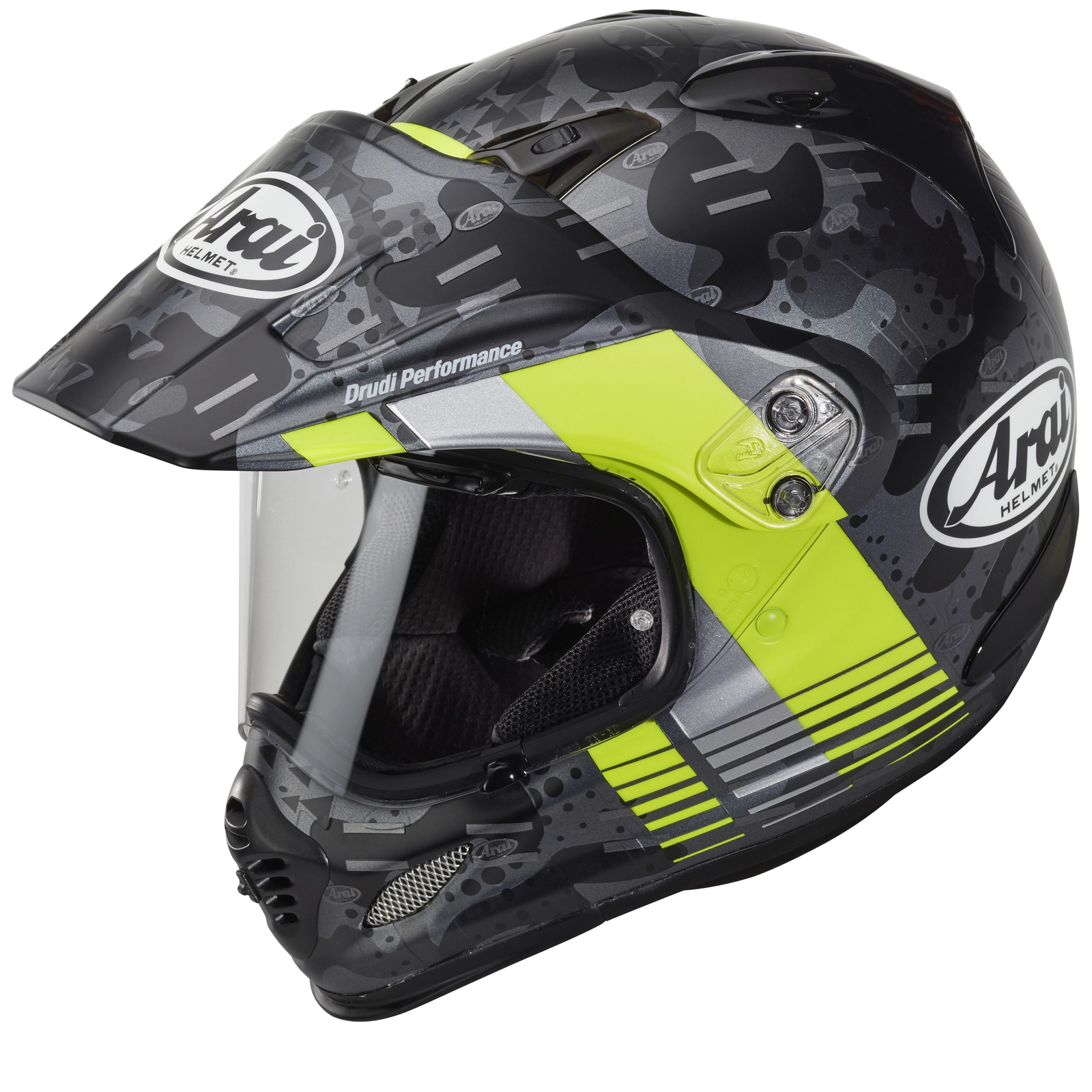 Arai XD-4 Cover Matte Black Yellow Helmet 3 Arai XD-4 Cover Matte Black Yellow Helmet