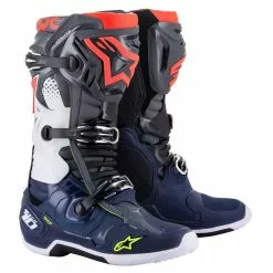 Alpinestars Tech 10 Grey Blue Boots - Grey - 11 - Adult