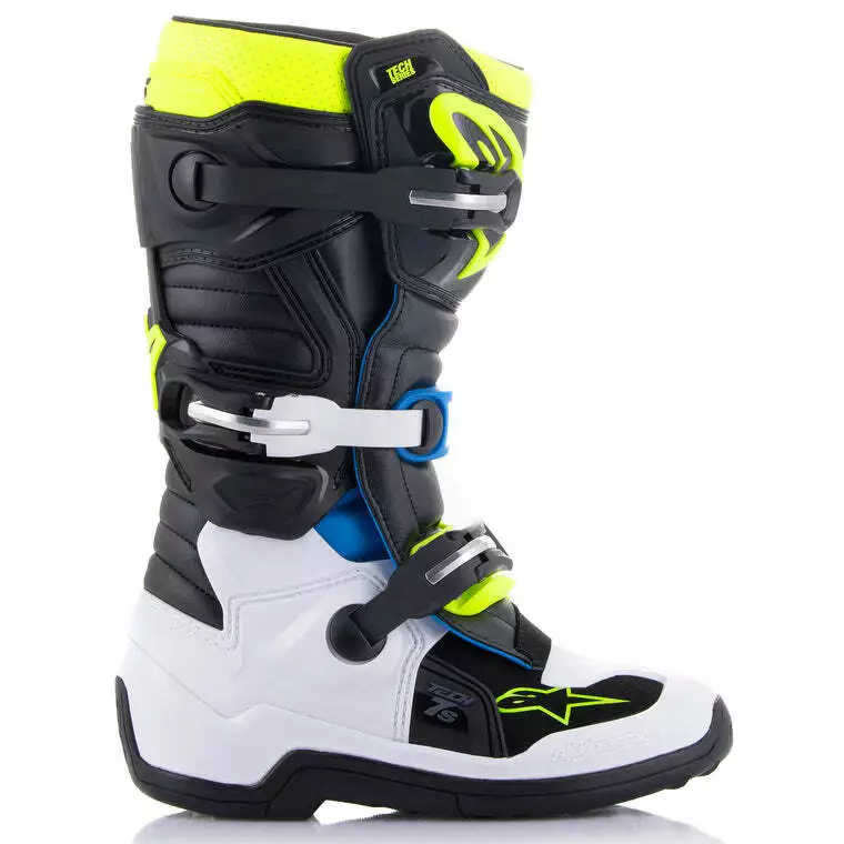 Alpinestars Tech 7S Youth Boots - Black/Enamel/Blue/Yellow - 5 4 Alpinestars Tech 7S Youth Boots - Black/Enamel/Blue/Yellow - 5 - Image 2