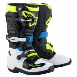 Alpinestars Tech 7S Youth Boots - Black/Enamel/Blue/Yellow - 5