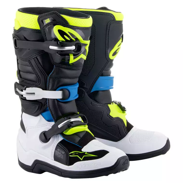 Alpinestars Tech 7S Youth Boots - Black/Enamel/Blue/Yellow - 5 3 Alpinestars Tech 7S Youth Boots - Black/Enamel/Blue/Yellow - 5