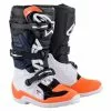 Alpinestars Youth Tech 7S Black White Orange Boots - White - 4 - Youth -Outlet Helmets Store AS201501724104 P