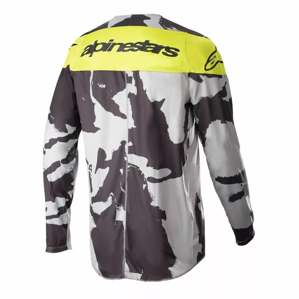 Alpinestars 2023 Racer Tactical Grey Camo Yellow Jersey 4 Alpinestars 2023 Racer Tactical Grey Camo Yellow Jersey - Image 2