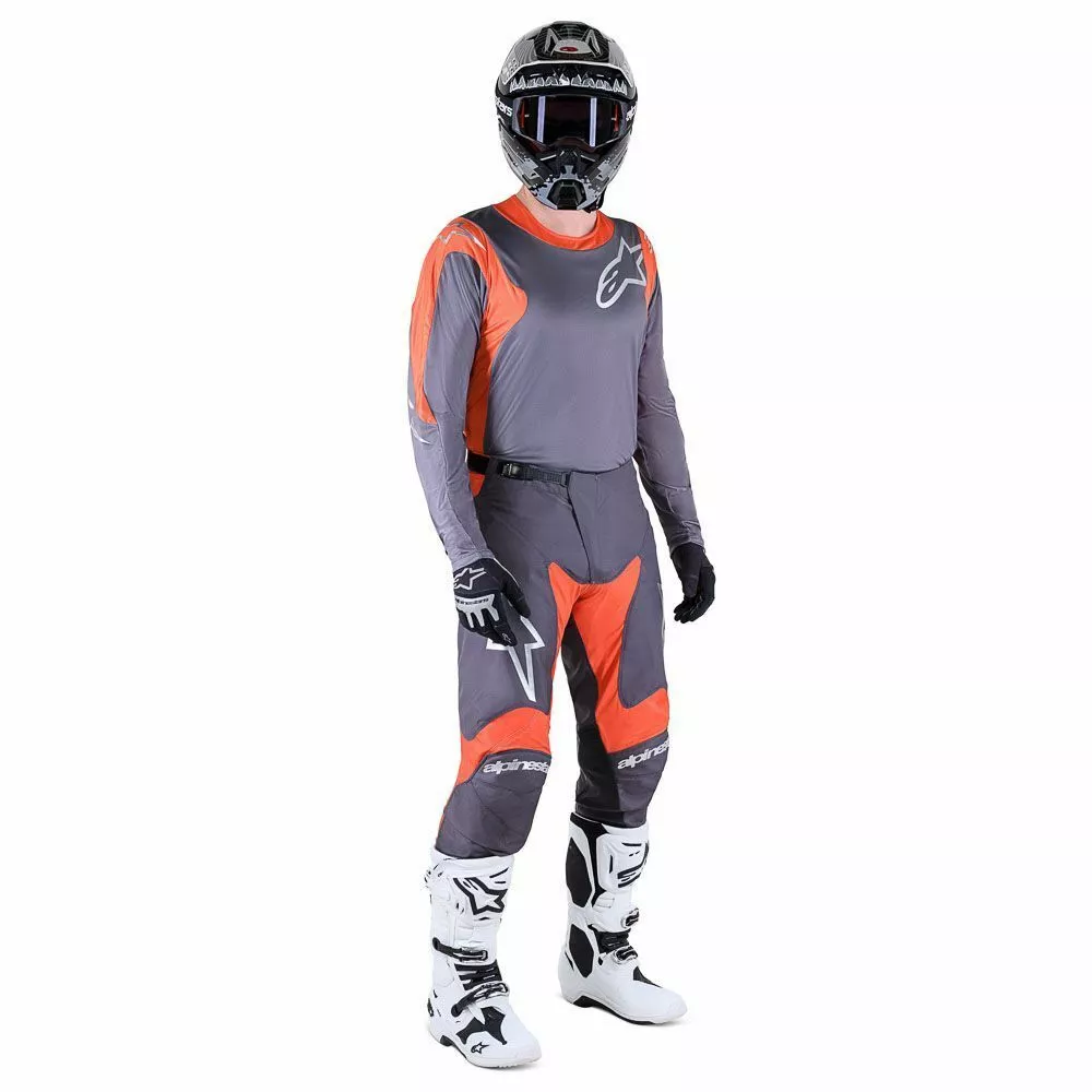 Alpinestars 2023 Racer Hoen Jersey - Magnet/Orange - S 5 Alpinestars 2023 Racer Hoen Jersey - Magnet/Orange - S - Image 3