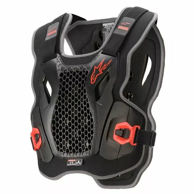 Alpinestars Bionic Action Black Red Chest Protector - Unisex - Medium/Large 3 Alpinestars Bionic Action Black Red Chest Protector - Unisex - Medium/Large