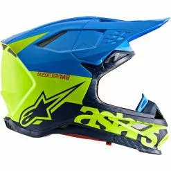 Alpinestars SM-8 Radium Aqua Yellow Helmet - Unisex - Large