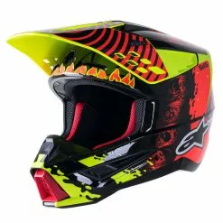 Alpinestars SM5 Solar Flare Helmet - Black/Red/Yellow - M