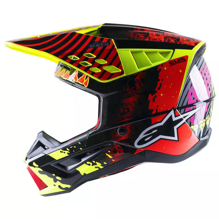 Alpinestars SM5 Solar Flare Helmet - Black/Red/Yellow - M 6 Alpinestars SM5 Solar Flare Helmet - Black/Red/Yellow - M - Image 4