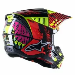 Alpinestars SM5 Solar Flare Helmet - Black/Red/Yellow - M 15 Alpinestars SM5 Solar Flare Helmet - Black/Red/Yellow - M -Outlet Helmets Store AS8305722135562 p 6