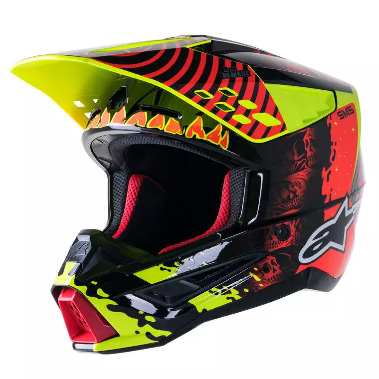 Alpinestars SM5 Solar Flare Helmet - Black/Red/Yellow - M 3 Alpinestars SM5 Solar Flare Helmet - Black/Red/Yellow - M