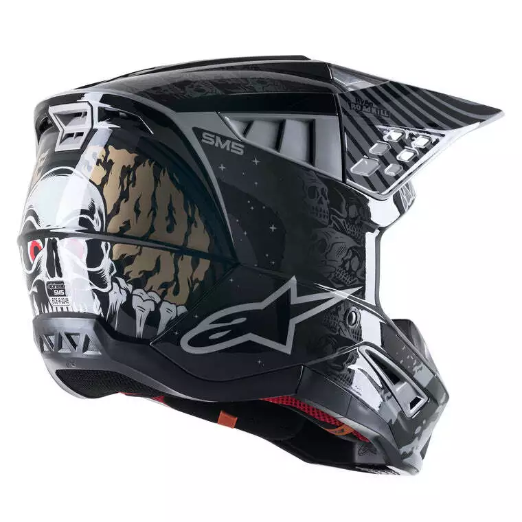 Alpinestars SM5 Solar Flare Helmet - Black/Grey - M 9 Alpinestars SM5 Solar Flare Helmet - Black/Grey - M - Image 7
