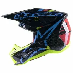 Alpinestars SM5 Action Helmet - Black/Cyan/Yellow - S -Outlet Helmets Store AS8306022175762 p 3