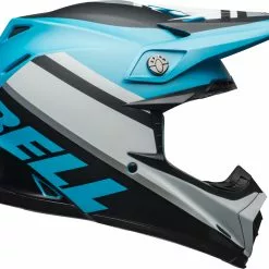 Bell Moto-9 MIPS Prophecy Matte Helmet - White/Black/Blue - S