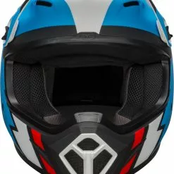 Bell MX-9 MIPS Strike Matte Black Blue White -Outlet Helmets Store BE7122511 P 2