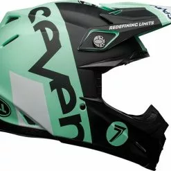 Bell Moto-9 Flex Special Edition Seven Galaxy Black Mint White Helmet - Unisex - Small - Adult - Black/Mint/White