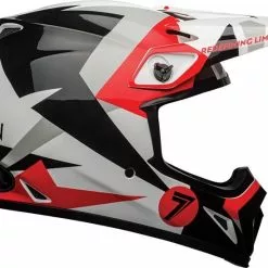 Bell MX-9 MIPS SE Seven Battleship Helmet - Black/White/Red - M