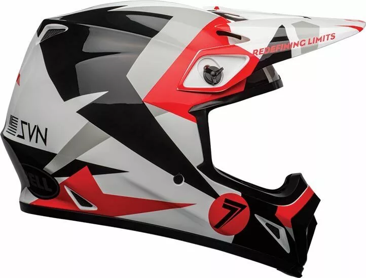 Bell MX-9 MIPS SE Seven Battleship Helmet - Black/White/Red - M 3 Bell MX-9 MIPS SE Seven Battleship Helmet - Black/White/Red - M