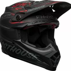 Bell Moto-9 Flex Fasthouse DITD Helmet - Matte Black/Gloss Red - L