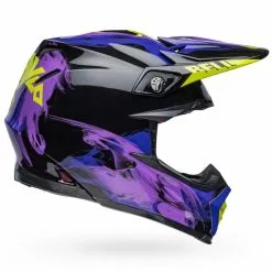 Bell Moto-9S Flex Slayco Black Purple Helmet - Unisex - Large - Adult - Black/Purple