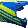 Bell 2023 MX-9 MIPS Disrupt Matte Classic Blue Hi-Viz Yellow Helmet -Outlet Helmets Store BE7136331