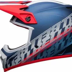 Bell 2023 MX-9 MIPS Offset Matte Metal Blue White Helmet -Outlet Helmets Store BE7136341 4