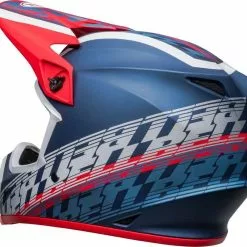 Bell 2023 MX-9 MIPS Offset Matte Metal Blue White Helmet -Outlet Helmets Store BE7136341 5