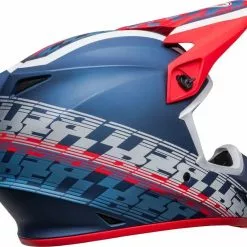 Bell 2023 MX-9 MIPS Offset Matte Metal Blue White Helmet -Outlet Helmets Store BE7136341 7