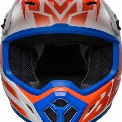 Bell 2023 MX-9 MIPS Disrupt White Orange Helmet -Outlet Helmets Store BE7136369 2