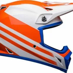 Bell 2023 MX-9 MIPS Disrupt White Orange Helmet