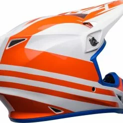 Bell 2023 MX-9 MIPS Disrupt White Orange Helmet -Outlet Helmets Store BE7136369 7