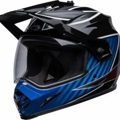Bell 2023 MX-9 Adventure MIPS Dalton Black Blue Helmet -Outlet Helmets Store BE7136379 3