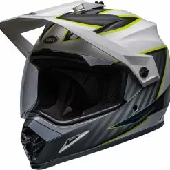 Bell 2023 MX-9 Adventure MIPS Dalton White Hi-Viz Yellow Helmet -Outlet Helmets Store BE7136415 P