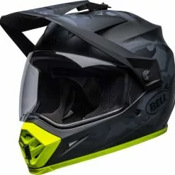 Bell 2023 MX-9 Adventure MIPS Stealth Camo Matte Black Hi-Viz Helmet -Outlet Helmets Store BE7136679 3